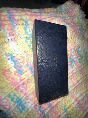 Prada Navy Textured Eyewear Box with Gold Logo